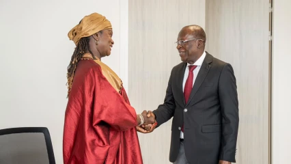 Partenariat Ces-Onu: le Président Bio Tchané échange avec Aminatou Sar