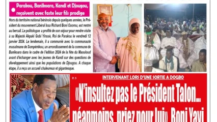 Parution du lundi 15janvier 2024