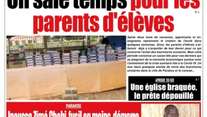 Parution du mercredi 01 septembre 2021