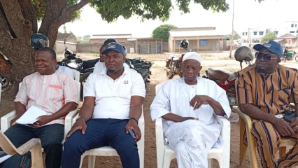 Pour la victoire du duo Wadagni-Talata le 12 avril prochain: Prosper Ayéna, Seïdou Gogounou, Gbolin Basile et Rigatien Tohozin préparent le terrain au quartier Albarika et ses environs
