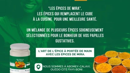 POUR RELEVER LE GOÛT DE VOS REPAS SANS BOUILLON CUBE  : Adoptez « Les épices de Mira »