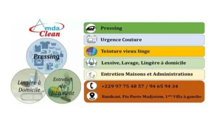 PRESSING AMDACLEAN,   L’unique choix pour la longévité de vos tenues
