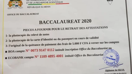 RETRAIT D&rsquo;ATTESTATION DU BAC 2020 : Voici les pièces à fournir