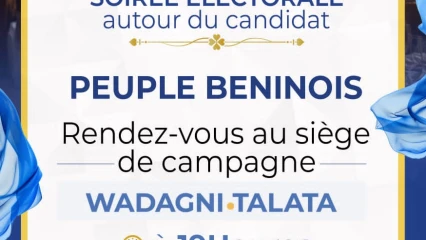 Scrutin présidentiel de 2026: une soirée électorale initiée autour du duo candidat Wadagni-Talata ce soir