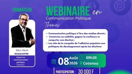 Stratégies gagnantes en communication politique: l'expert français Marc Alexis Roquejoffre organise une formation le 08 août prochain