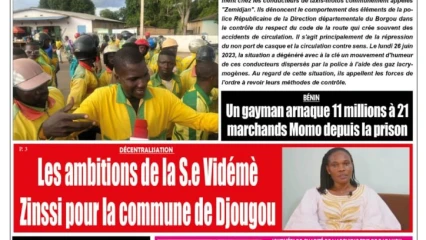 UNE DU MARDI 27 JUIN 2023
