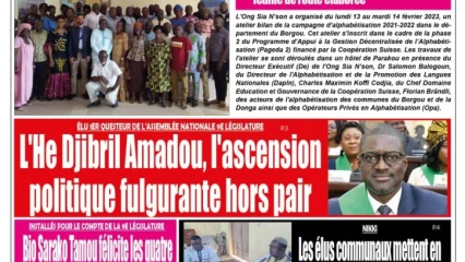 UNE DU VENDREDI 17 FEVRIER 2023