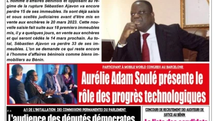 UNE DU VENDREDI 3 MARS 2023