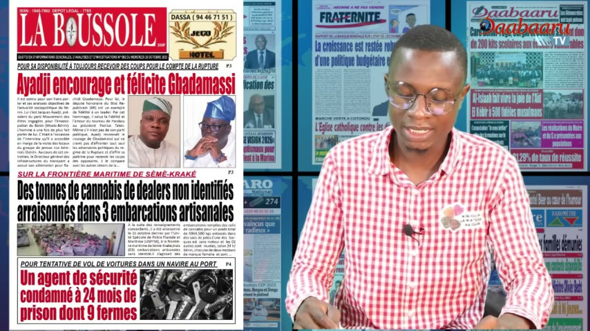 Revue des titres de ce mercredi 25 octobre 2023 sur Daabaaru TV