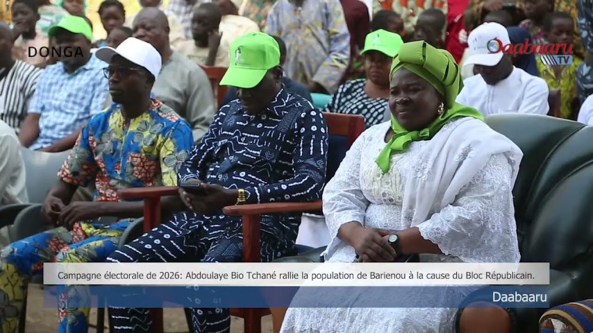 CAMPAGNE ÉLECTORALE 2026: Bio Tchané rallie la population de Bariénou à la cause du Bloc Républicain