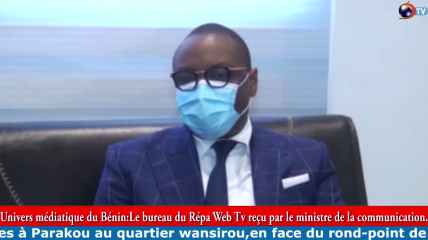 UNIVERS MÉDIATIQUE DU BENIN: Le bureau du Répa Web Tv reçu par le ministre de la communication