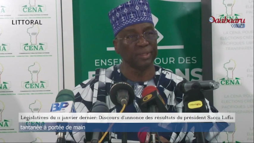 Législatives du 11 janvier dernier: Discours d'annonce des résultats du président Sacca Lafia