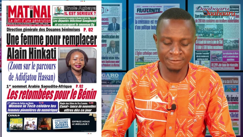 Revue des titres de ce Mardi 14 Novembre 2023 sur Daabaaru TV