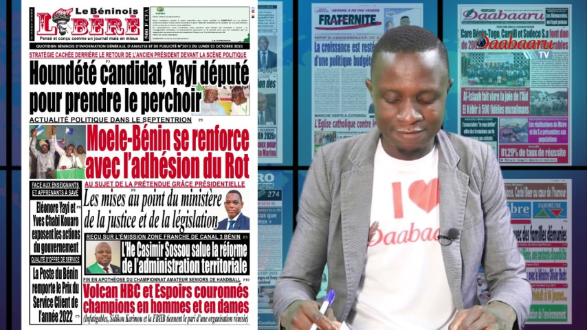 Revue des titres de 23 octobre 2023 sur Daabaaru TV