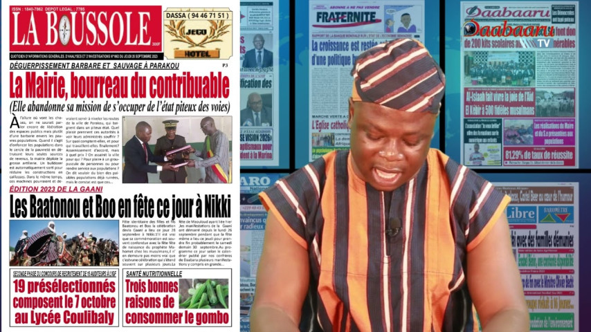 REVUE DES TITRES DE CE JEUDI 28 SEPTEMBRE 2023 SUR DAABAARU TV