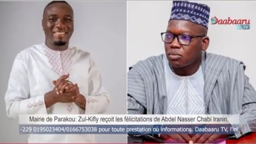 Mairie de Parakou: Zul-Kifly reçoit les félicitations de Abdel Nasser Chabi Iranin.