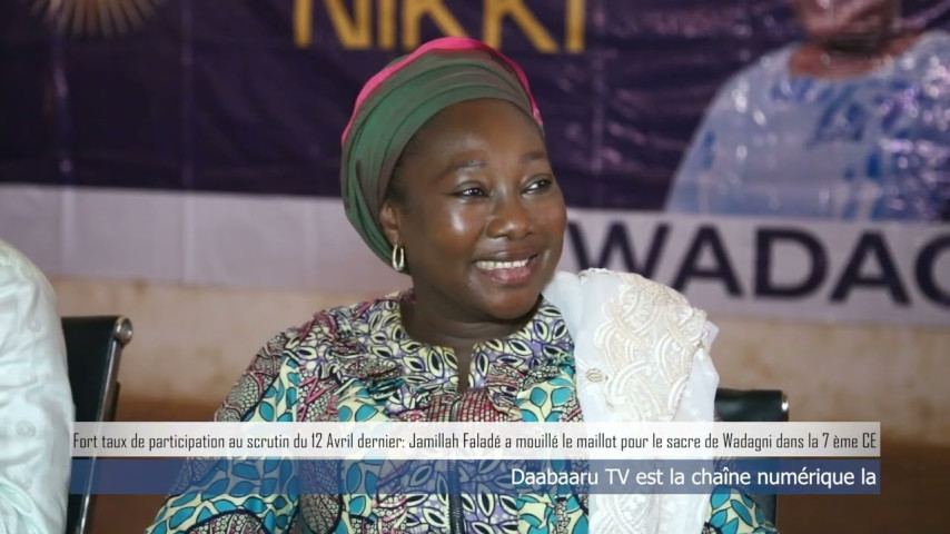 7ᵉ CE : JAMILLAH FALADE, ARTISAN CLÉ DE LA MOBILISATION EN FAVEUR DU DUO WADAGNI TALATA
