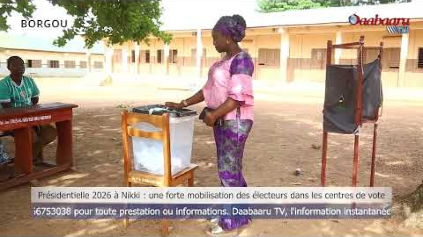 PRÉSIDENTIELLE 2026 À NIKKI : UNE FORTE MOBILISATION DES ÉLECTEURS DANS LES CENTRES DE VOTE