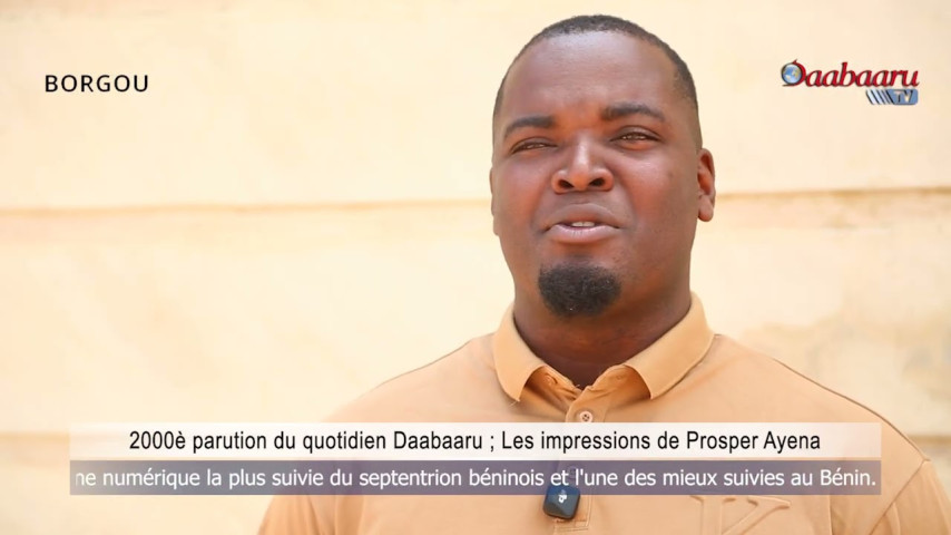 2000è PARUTION DU QUOTIDIEN DAABAARU : Les impressions de Prosper Ayena