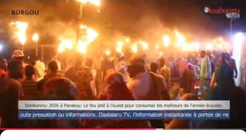 Donkourou 2026 à Parakou : le feu jeté à l'ouest pour consumer les malheurs de l'année écoulée
