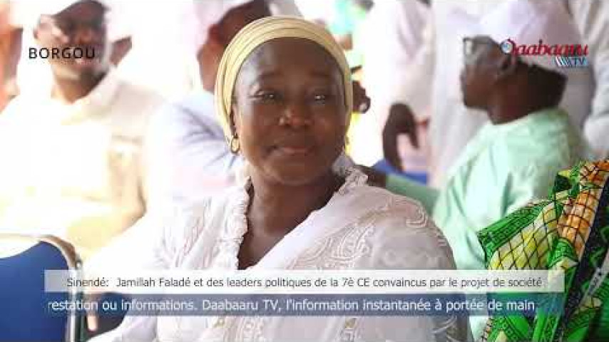 SINENDÉ : JAMILLAH FALADE ET DES LEADERS POLITIQUES DE LA 7ᵉ CE CONVAINCUS PAR LE PROJET DE SOCIÉTÉ