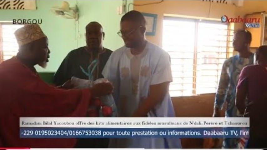 RAMADAN: Bilal Yacoubou offre des kits alimentaires aux fidèles  de N'Dali, Pèrèrè et Tchaourou.