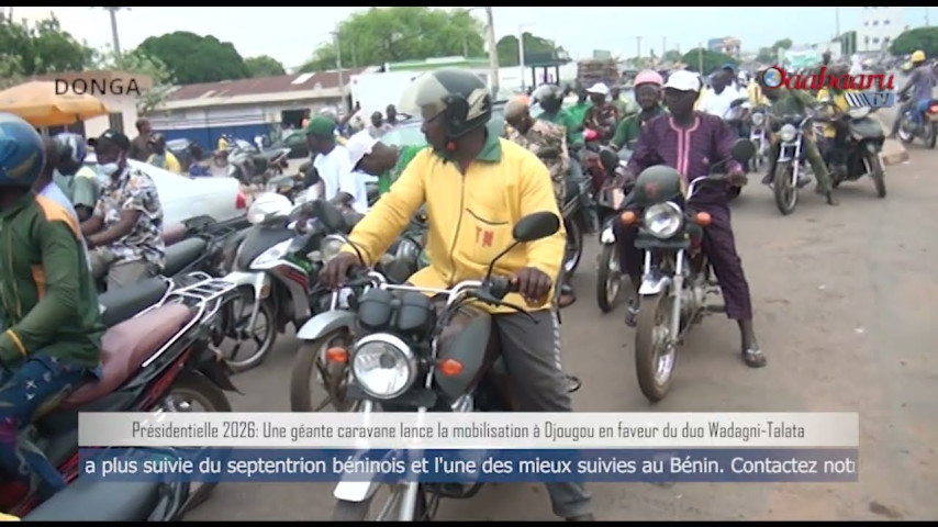 PRÉSIDENTIELLE 2026:Une caravane lance la mobilisation à Djougou en faveur du duo Wadagni-Talata