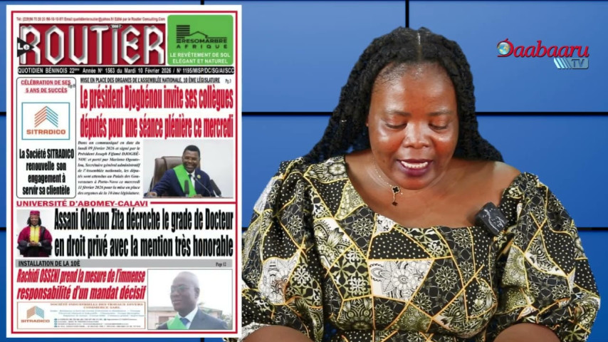 REVUE DES TITRES DES JOURNAUX DE CE MARDI 10 FEVRIER 2026