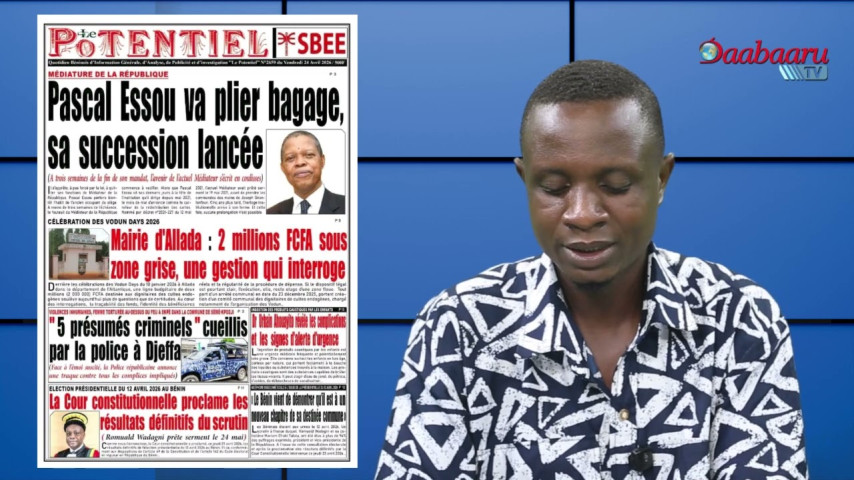 REVUE DES TITRES DES JOURNAUX DE CE VENDREDI 24 AVRIL 2026