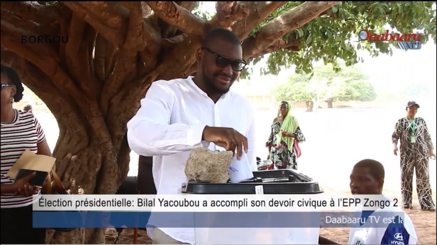 Election présidentielle 2026: Bilal Yacoubou  a accompli devoir civique à l' EPP Zongo 2