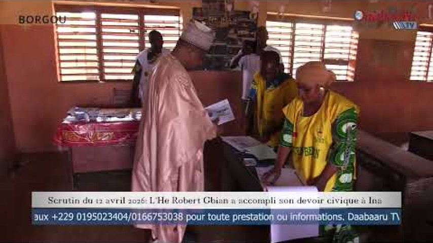 Scrutin du 12 avril 2026: L’He Robert Gbian a accompli son devoir civique à Ina