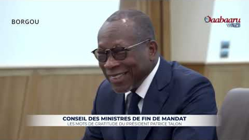 DERNIÈRE LIGNE DROITE : Son excellence Patrice Talon exprime sa gratitude à son gouvernement
