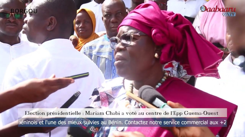(BAATONUM)Election présidentielle : Mariam Chabi a voté au centre de l’Epp Guema-Ouest