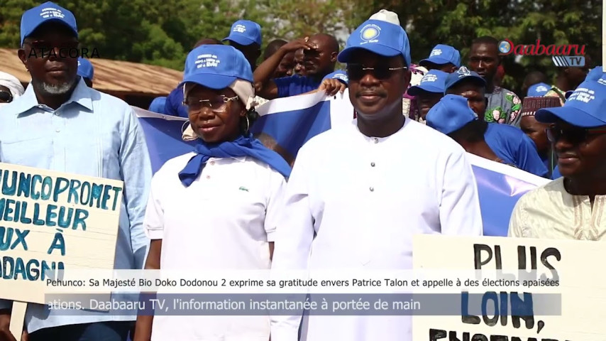 Pehunco : Sa Majesté Bio Doko Dodonou exprime sa gratitude envers Patrice Talon