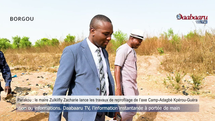 (BAATONUM): Zul-kifly Zakarie lance les travaux de reprofilage de l'axe Camp Adagbè Kpérou Guerra
