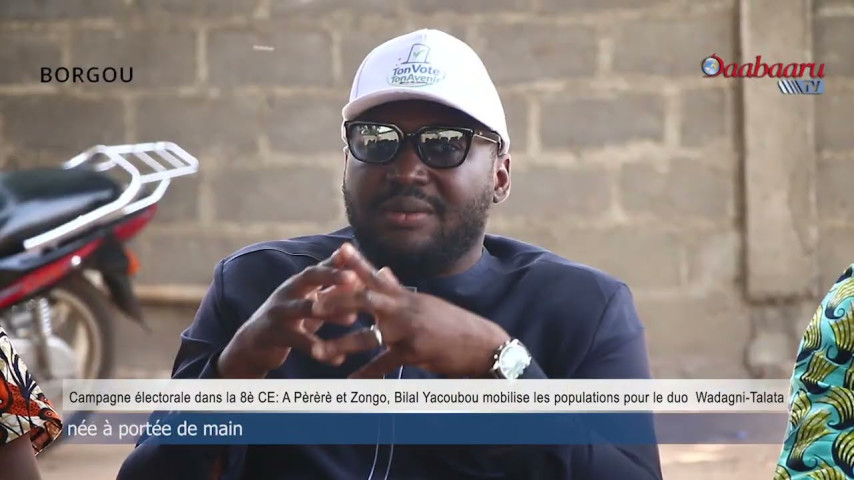 8ᵉ CE : À Pèrèrè et Parakou, Bilal Yacoubou mobilise les populations pour le duo Wadagni-Talata