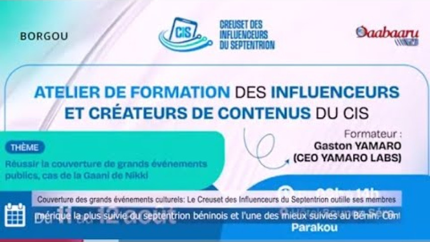 Couverture des grands événements culturels Le Creuset des Influenceurs du Septentrion outille ses me