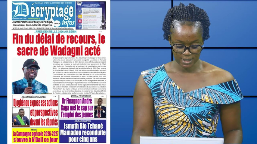REVUE DES TITRES DES JOURNAUX DE CE JEUDI 23 AVRIL 2026 AVEC FOLARIN YABI
