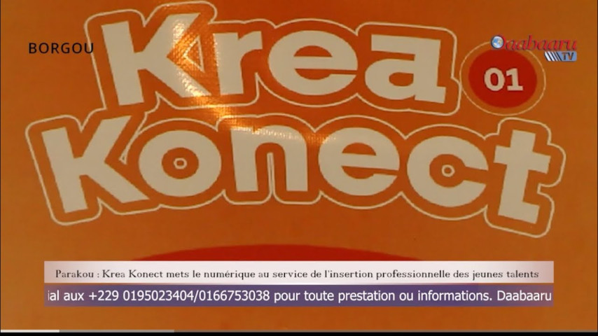 PARAKOU:Krea Konect mets le numérique au service de l’insertion professionnelle des jeunes talents.