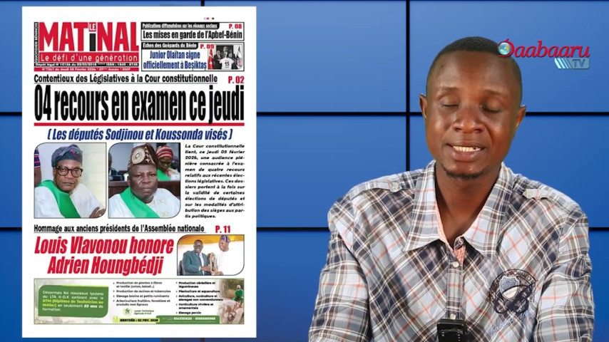 REVUE DES TITRES DES JOURNAUX DE CE JEUDI 05 FÉVRIER 2026