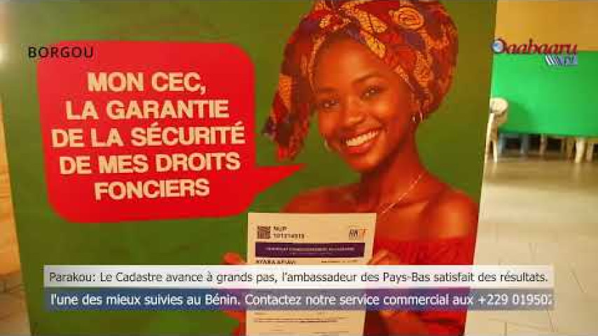 PARAKOU : Le cadastre avance à grands pas, l’ambassadeur des Pays-Bas satisfait des résultats